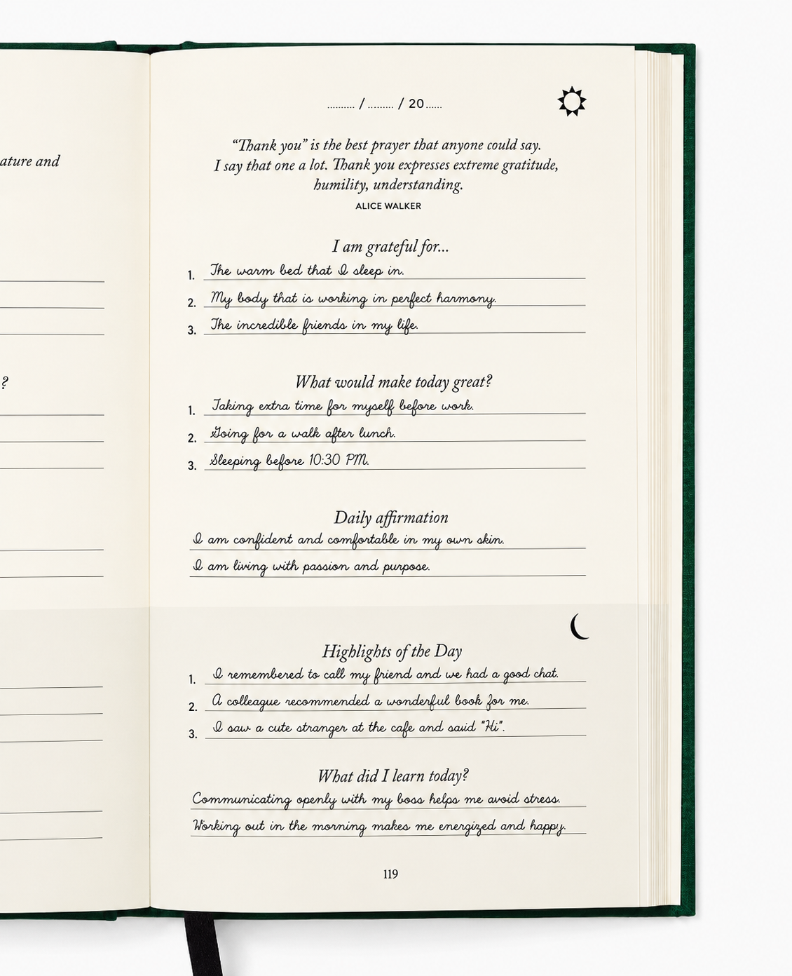 The Five Minute Journal - Earth Green
